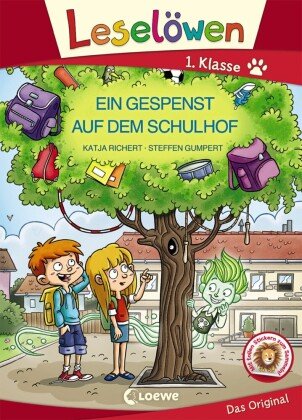 Leselöwen 1. Klasse - Ein Gespenst auf dem Schulhof (Großbuchstabenausgabe) Loewe Verlag