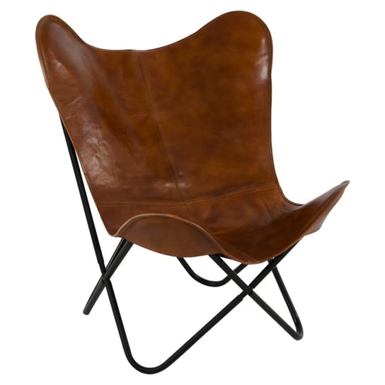 Lesli Living Krzesło motyl Buffalo, 75x75x87 cm, brązowe Lesli living