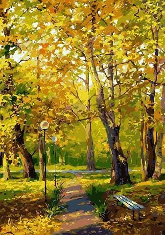 Leśne alejki - Malowanie po numerach 50x40 cm ArtOnly