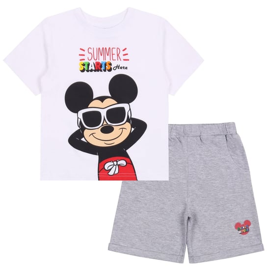 Letni, chłopięcy komplet koszulka + spodenki Myszka Mickey DISNEY Disney