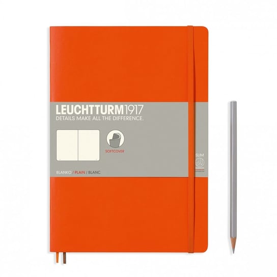Leuchtturm, notatnik gładki, format B5, pomarańczowy Leuchtturm