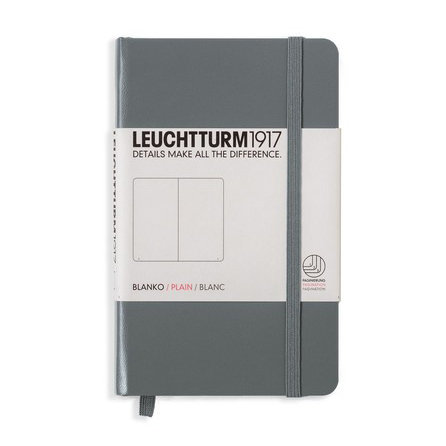 Leuchtturm, Notes Pocket, 185 stron, gładki, antracytowy Leuchtturm