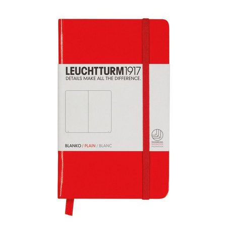 Leuchtturm, Notes Pocket, 185 stron, gładki, czerwony Leuchtturm