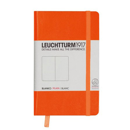 Leuchtturm, Notes Pocket, 185 stron, gładki, pomarańczowy Leuchtturm