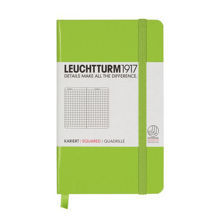 Leuchtturm, Notes Pocket, 185 stron, kratka, limonkowy Leuchtturm