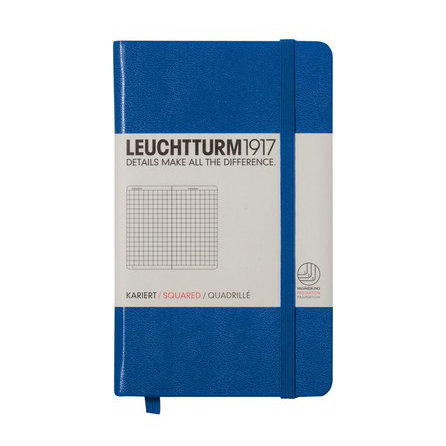 Leuchtturm, Notes Pocket, 185 stron, kratka, niebieski Leuchtturm