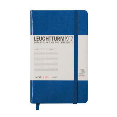 Leuchtturm, Notes Pocket, 185 stron, linia, niebieski Leuchtturm