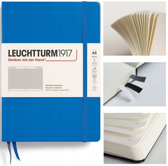 LEUCHTTURM1917 Notatnik Notes Medium A5 Kratka twarda oprawa zeszyt Leuchtturm