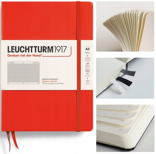 LEUCHTTURM1917 Notatnik Notes Medium A5 Kratka twarda oprawa zeszyt Leuchtturm