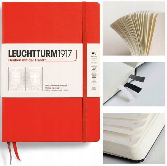 LEUCHTTURM1917 Notatnik Notes Medium A5 Kropka twarda oprawa bullet journal Leuchtturm