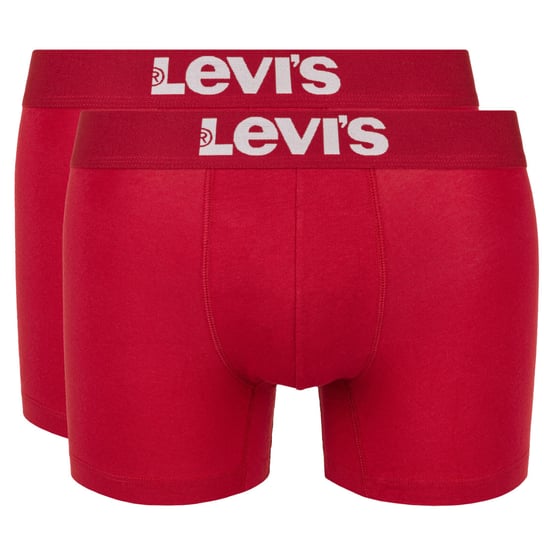 Levi's Boxer 2 Pairs Briefs 37149-0185, Mężczyzna, Bokserki, Czerwone Levi's