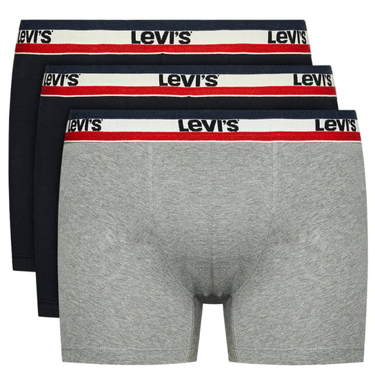 Levi's Boxer 3 Pairs Briefs 37149-0544, Mężczyzna, Bokserki, Czarne Levi's