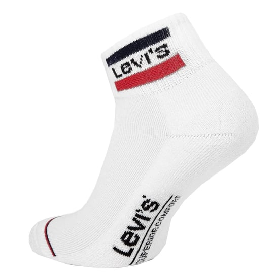 Levi's Mid Cut 2PPK Socks 37157-0773 męskie skarpetki białe Levi's