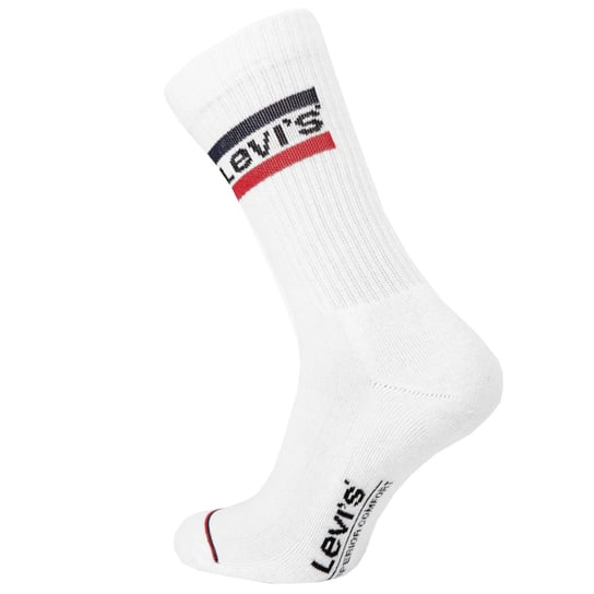 Levi's Regular Cut 2PPK Socks 37157-0735 męskie skarpetki białe Levi's