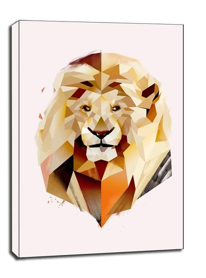 Lew złoty - obraz na płótnie 20x30 cm Galeria Plakatu