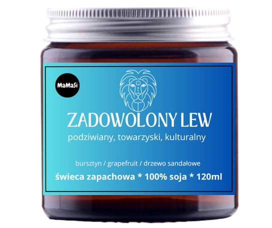 Lew Znak Zodiaku Świeca Sojowa Zapachowa W Szkle Mamasi Candle