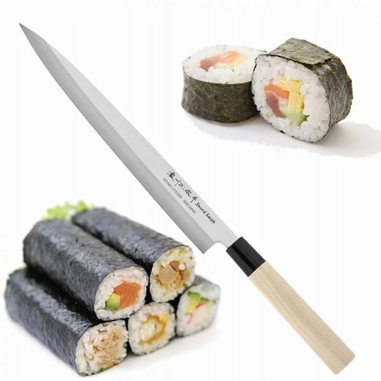 Leworęczny nóż do sushi Satake Sashimi 27 cm drewno magnoliowe Inna marka