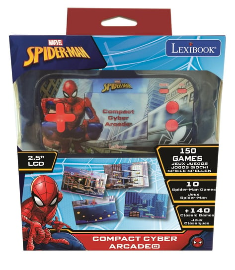 Lexibook, Konsola Podręczna Compact Cyber Arcade   Spider-Man Ekran 2,5   150 Gier W Tym 10 Z Spider-Manem Jl2 LexiBook