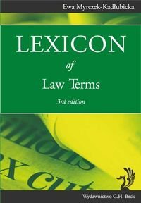 Lexicon of Law Terms Myrczek-Kadłubicka Ewa