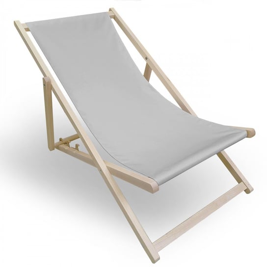 Leżak drewniany do ogrodu lub na plażę 599 434-03-31 szary jasny Vipro Group