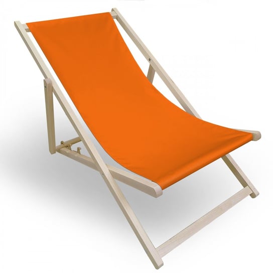 Leżak drewniany do ogrodu lub na plażę 599 434-08-06 pomarańczowy Vipro Group