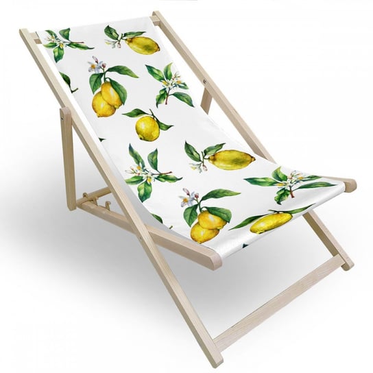 Leżak drewniany do ogrodu lub na plażę 599 434-107-01 cytrynki Vipro Group
