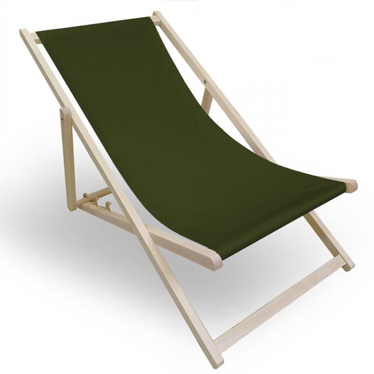 Leżak drewniany do ogrodu lub na plażę 599 434-18-40 khaki Vipro Group