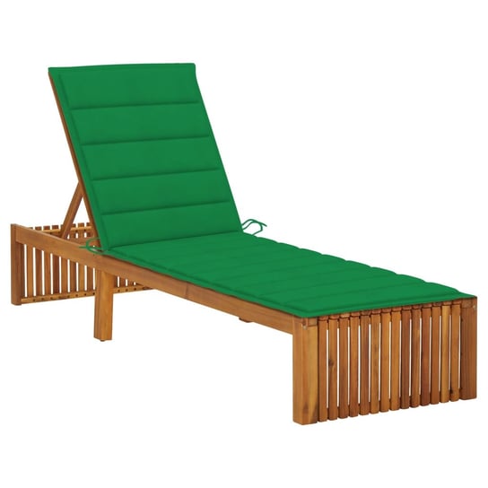 Leżak drewniany z poduszką 200x60x30/90 cm, zielon Zakito Europe