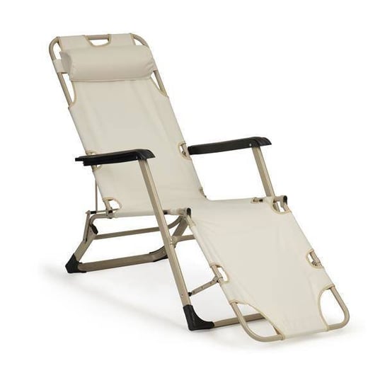 Leżak fotel ogrodowy plażowy składany z zagłówkiem 2w1 ModernHome ModernHome