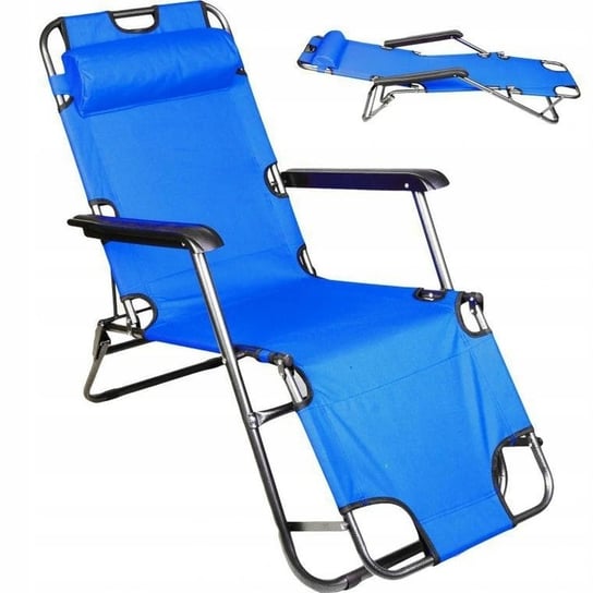Leżak fotel ogrodowy plażowy z poduszką SuperZabaweczki
