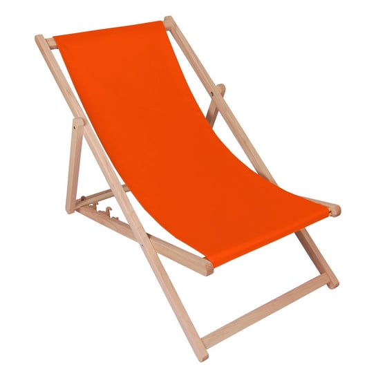 Leżak klasyczny plażowy 24 kolory - Pomarańczowy 09 Kubi Sport