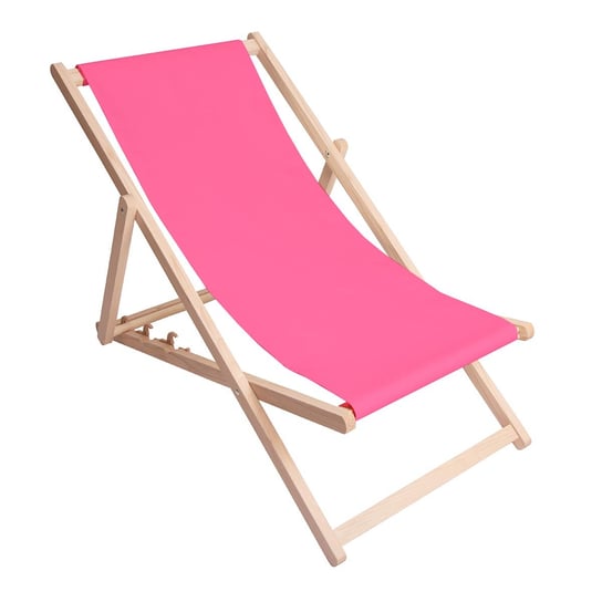 Leżak klasyczny plażowy 24 kolory - Róż mocny 34 Kubi Sport