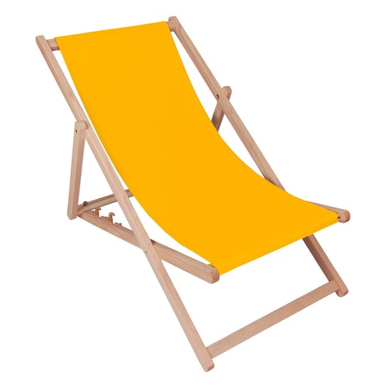 Leżak klasyczny plażowy 24 kolory - Żółty 40 Kubi Sport