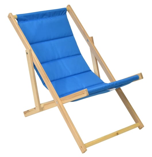 Leżak ogrodowo-plażowy składany ROYOKAMP Classic Soft, chabrowy, 115x58 cm Royokamp