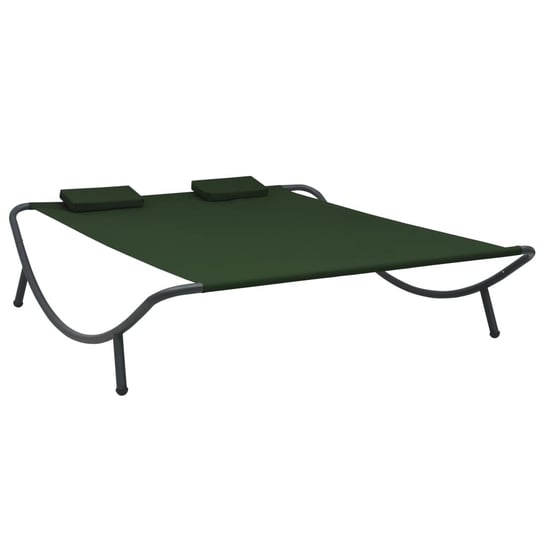 Leżak ogrodowy z poduszkami, 200x173x45 cm, zielon / AAALOE Zakito