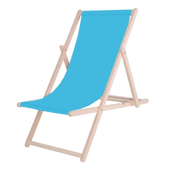 Leżak plażowy do samodzielnego montażu z wymiennym płótnem niebieski Springos