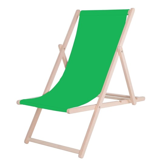 Leżak plażowy do samodzielnego montażu z wymiennym płótnem zielony Springos
