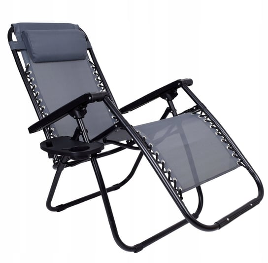 Leżak Składany Fotel Ogrodowy Zero Krzesło Gravity ORION Zero Szary eHokery