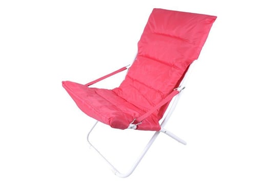 Leżak składany, krzesło plażowe różowe, 90 cm Actona