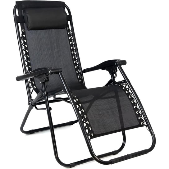 Leżak Składany Zero Gravity Fotel Ogrodowy Plażowy Krzesło Kempingowe Sferazabawek