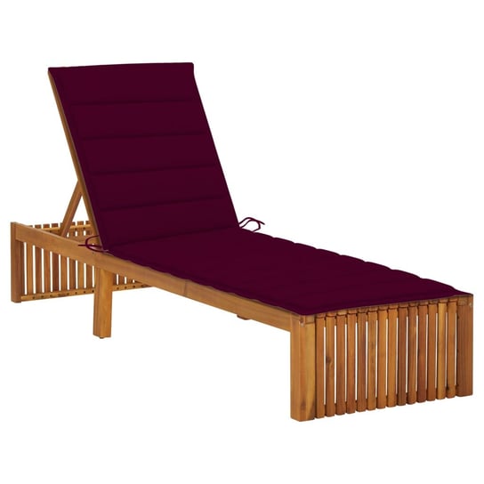 Leżak z poduszką, lite drewno akacjowe vidaXL