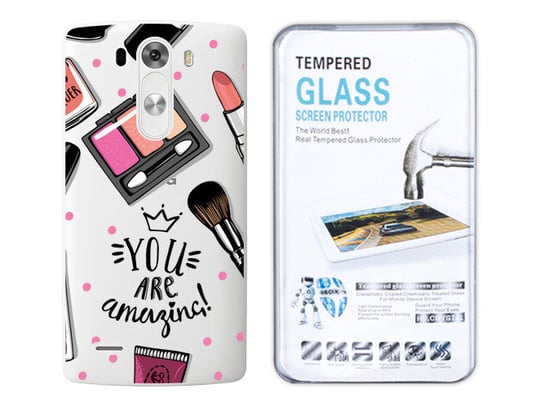 Lg G3 Etui Fashion Nadruk Kreatui Case + Szkło 9H Kreatui