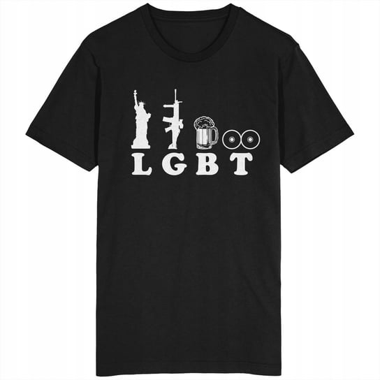 LGBT Koszulka Liberty Guns Beer Tits Parada LGBTQ+ GILDAN