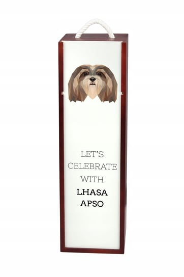 Lhasa Apso Pudełko na wino z geometrycznym psem Inna marka