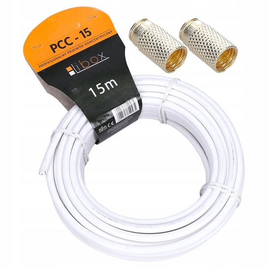 Libox Kabel Antenowy Rg6 15M Pcc15 +2X Wtyk Tpu F 6,8Mm Lb0104 Libox