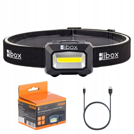 LIBOX, Latarka czołowa akumulatorowa, COB, LED, 3W, LB0107 Libox