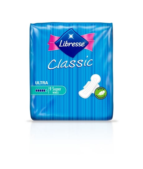 Libresse, Classic Clip Ultra Super, podpaski, 9 szt. Libresse