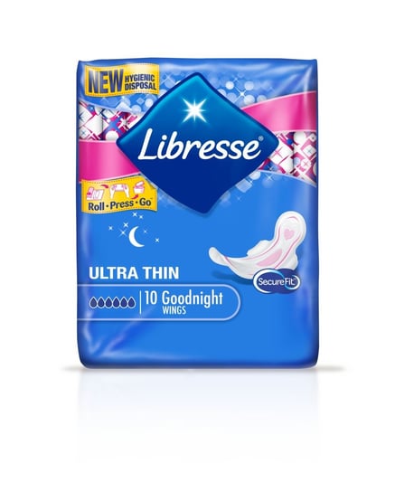 Libresse, Ultra Goodnight, podpaski, 10 szt. Libresse