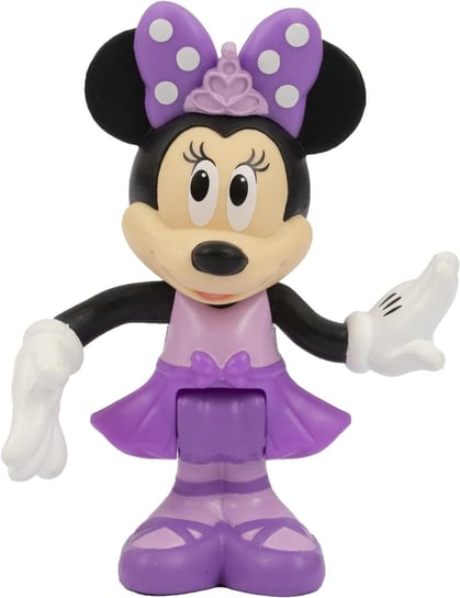 Licencyjna figurka Myszka Minnie w fioletowej sukience 7 cm idealna jako prezent dla dziewczynki 3+ Just Play
