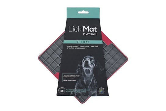 LickiMat Playdate Deluxe czerwona mata dla psa i kota LickiMat